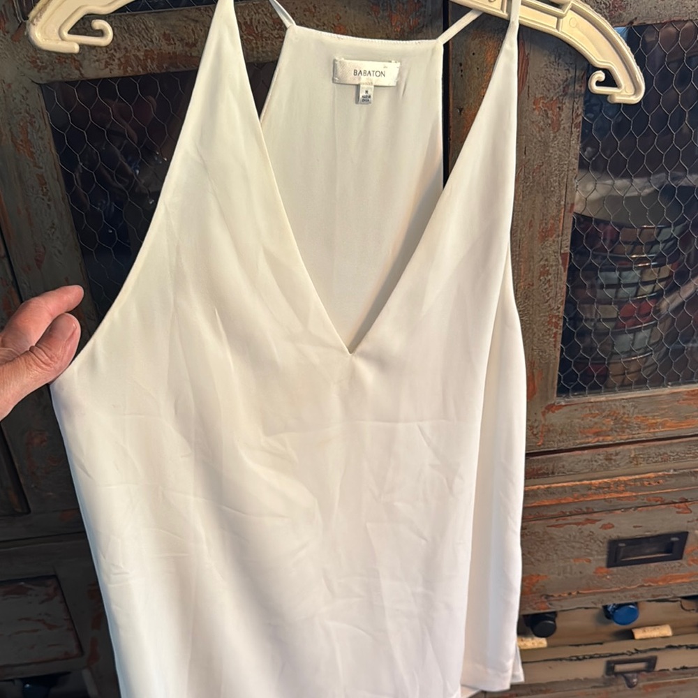 Babaton White Raglan Camisole